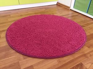 Vopi koberce Kusový koberec Color shaggy ružový guľatý - 57x57 (priemer) kruh cm