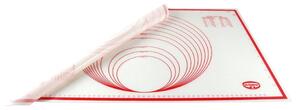 Červeno-biela silikónová fólia na pečenie Dr. Oetker Flexxibel Love, 60 x 40 cm