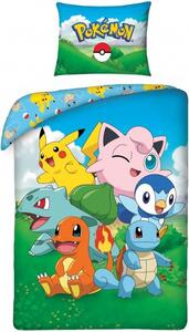 Bavlnené posteľné obliečky Pokémoni - motív Best team - 100% bavlna - 70 x 90 cm + 140 x 200 cm