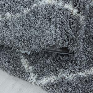 Ayyildiz koberce Kusový koberec Alvor Shaggy 3401 grey kruh - 200x200 (priemer) kruh cm