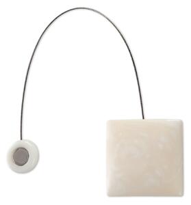 SADA 2KS DEKORAČNÁ SPONA NA ZÁVES SQUARE S MAGNETOM 6 X 14 CM KRÉMOVÁ