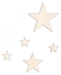 Hvězdičky - dětské dřevěné dekorace na zeď