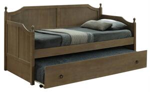 Rustikálna jednolôžková posteľ s prístelkou Baroba 90x200 cm - dub antický