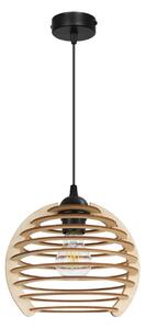 Závesné svietidlo Timber, 1x drevené tienidlo, n