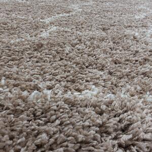 Ayyildiz koberce Kusový koberec Salsa Shaggy 3201 beige kruh - 200x200 (priemer) kruh cm