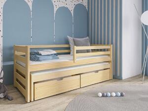 Detská dvojlôžková posteľ so zásuvkami Pilksis 80, 049-farby: borovica Mirjan24 5903211275586