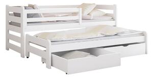 Detská dvojlôžková posteľ so zásuvkami Pilksis 90, 049-farby: biela Mirjan24 5903211275593