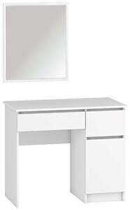 NABBI Laholm toaletný stolík so zrkadlom biela