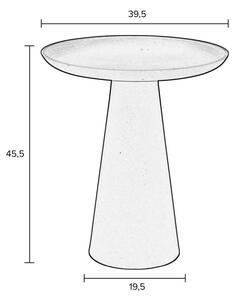 Modrý hliníkový odkladací stolík White Label Ringar, ø 39,5 cm