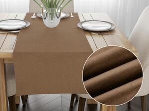 Biante Behúň na stôl/imitácia brúsenej kože Alcantara ALC-015 Svetlo hnedý 35x140 cm