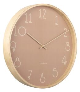 Ružové nástenné hodiny Karlsson Sencillo, ø 40 cm