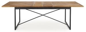 Rozkladací jedálenský stôl Alvaro - dub medový / čierna