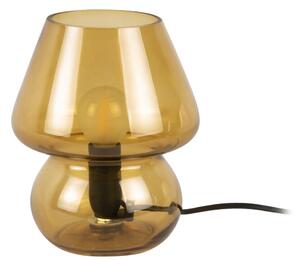 Horčicovožltá sklenená stolová lampa Leitmotiv Glass, výška 18 cm