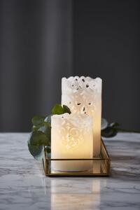 Vosková LED sviečka Clary White 15 cm
