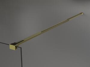 Mexen Kioto, priechodná sprchová zástena 100 x 200 cm, 8mm sklo námraza, 2x zlatá stabilizačná rozpera, 800-100-002-50-30