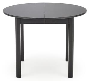 Okrúhly rozkladací jedálenský stôl Hema149, čierny