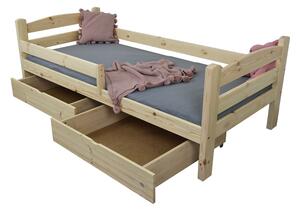Wilsondo Detská posteľ so zábranou Oľga 5 90x200 - prírodná