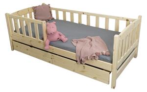 Wilsondo Detská posteľ so zábranou Oľga 2 - prírodná Rozmer: 180x80