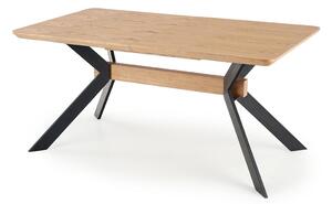 Rozkladací jedálenský stôl Bacardi - dub prírodný / čierna