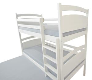 Wilsondo Poschodová posteľ s prístelkou Petra 2 200x90 - biela
