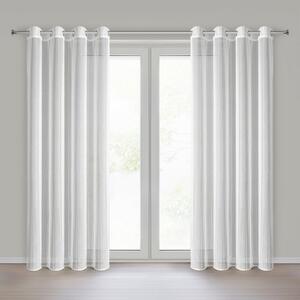 Dekorstudio Záclona WANDA s jemným prelamovaným vzorom 140x250cm - biela