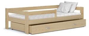 Detská posteľ so zásuvkou HUGO V - 160x80 cm - dekor borovica