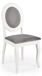 HALMAR Barock jedálenská stolička biela / sivá