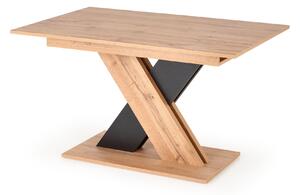 Moderný rozkladací jedálenský stôl Hema156, wotan/čierna