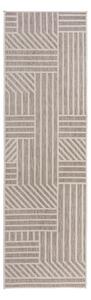 Béžový vonkajší behúň Flair Rugs Blocks, 66 x 230 cm