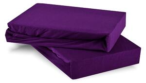 Plachta posteľná fialová jersey EMI: Detská plachta 60x120
