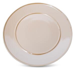 DEKORAČNÝ KERAMICKÝ TANIER SIMONA6 (01) (FI) 30 CM BÉŽOVÝ