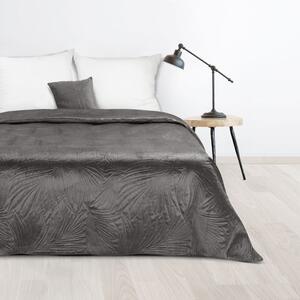 Dekorstudio Luxusný zamatový prehoz na posteľ LUIZ4 v grafitovej farbe Rozmer prehozu (šírka x dĺžka): 170x210cm