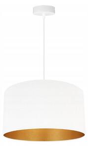 Závesné svietidlo Mediolan, 1x biele/zlaté textilné tienidlo, (výber z 2 farieb konštrukcie), (fi 35cm)