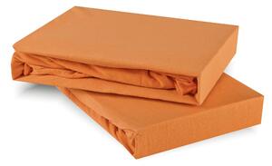 Plachta posteľná oranžová marhuľová jersey EMI: Detská plachta 70x140