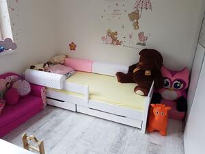 Detská posteľ so zábranou Mix - biela Rozmer: 200x90