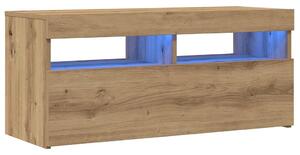 TV skrinka s LED dub artisan 90x35x40 cm kompozitné drevo