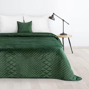 Dekorstudio Zamatový prehoz na posteľ LUIZ3 v tmavo zelenej farbe Rozmer prehozu (šírka x dĺžka): 170x210cm