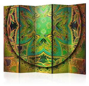 Paraván - Mandala: Smaragdová fantázia II