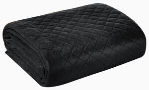 Dekorstudio Zamatový prehoz na posteľ LUIZ3 v čiernej farbe Rozmer prehozu (šírka x dĺžka): 170x210cm