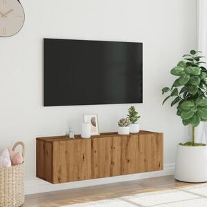 Nástenná TV skrinka dub artisan 100x30x30 cm kompozitné drevo