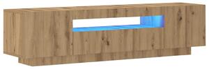 TV skrinka s LED dub artisan 160x35x40 cm kompozitné drevo