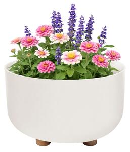 PLASTOVÝ KVETINÁČ TERRA 27X17 CM BIELA
