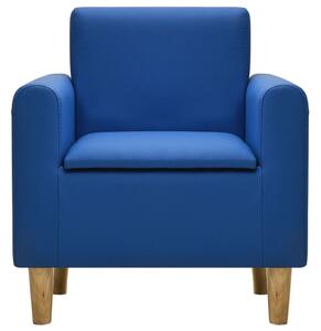 Detská sedačka modrá umelá koža