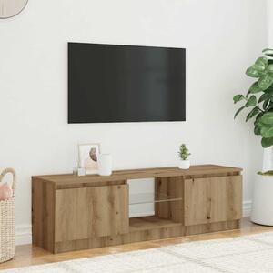 TV skrinka s LED dub artisan 140x40x35,5 cm kompozitné drevo