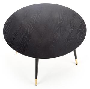 Okrúhly jedálenský stôl Embos - čierna / zlatá