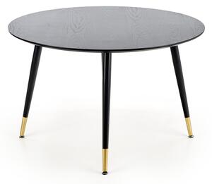 Okrúhly jedálenský stôl Embos - čierna / zlatá