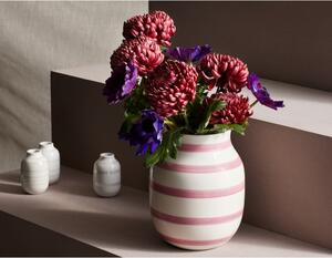 Bielo-ružová keramická váza Kähler Design Omaggio, výška 20 cm