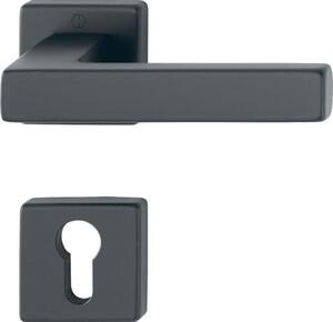 Kľučky na dvere AUSTIN, interiérové, kľučka-kľučka, hliník čierny Rozeta WC