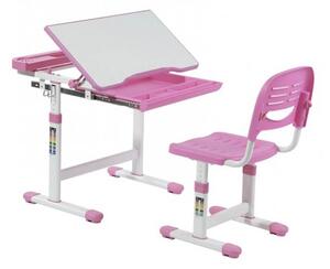 FD Rastúci písací stôl a stolička Kantare Farba: Ružová
