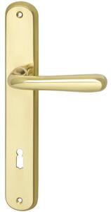 Kľučky na dvere SONIA, objektové, kľučka-kľučka, mosadz Leštená Rozeta WC